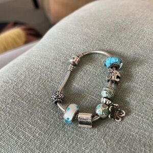 Pandora bracelet with charms